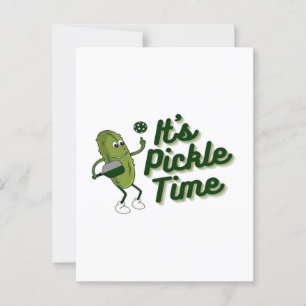 Funny Pickle Playing Pickleball Postcard