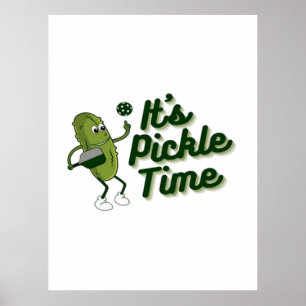 Funny Pickle Playing Pickleball  Poster