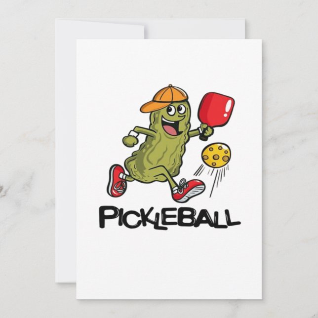 Funny Pickle Playing Pickleball  Save The Date (Front)