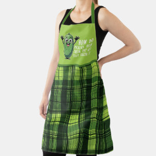 Funny pickle relish word art pun  apron