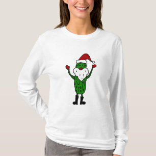 Funny Pickle Santa Claus Christmas Design T-Shirt