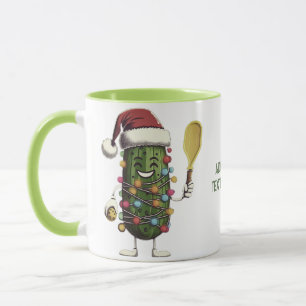 Funny Pickle Santa Pickleballer Athletic Gift Mug