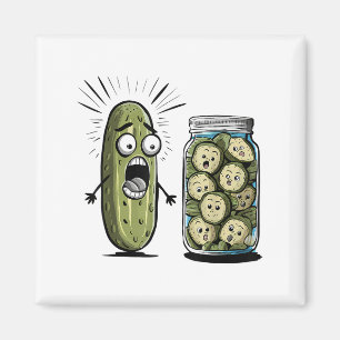 Funny Pickle Surprise A Cucumber And A Jar Of Slic Magnet