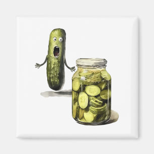 Funny Pickle Surprise A Cucumber And A Jar Of Slic Magnet