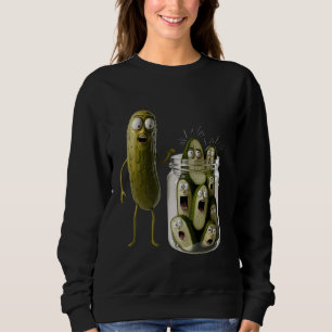 Funny Pickle Surprise A Cucumber And A Jar Of Slic Sweatshirt