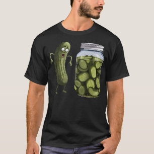 Funny Pickle Surprise A Cucumber And A Jar Of Slic T-Shirt