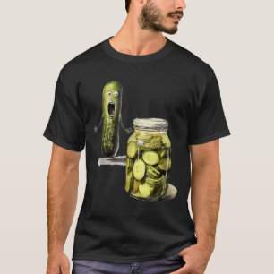 Funny Pickle Surprise A Cucumber And A Jar Of Slic T-Shirt