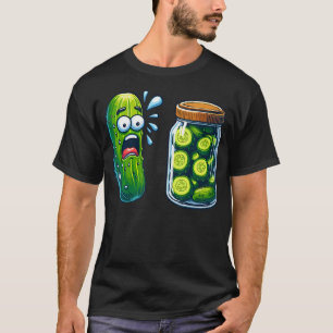Funny Pickle Surprise A Cucumber And A Jar Of Slic T-Shirt