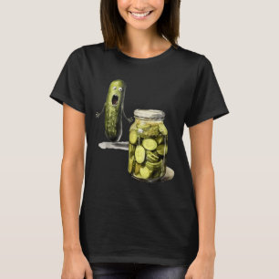 Funny Pickle Surprise A Cucumber And A Jar Of Slic T-Shirt