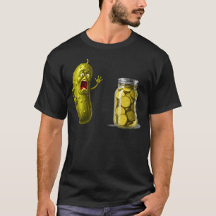 Funny Pickle Surprise A Cucumber And A Jar Of Slic T-Shirt