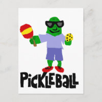 Funny Pickle with Pickleball Paddle