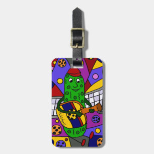 Funny Pickleball Abstract Art Original Luggage Tag