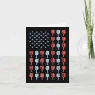 Funny Pickleball American Flag Usa Men Women 4th O Card
