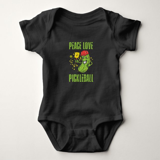 Funny Pickleball Baby Bodysuit (Front)