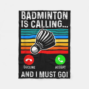 Funny Pickleball Badminton Shuttle Fleece Blanket