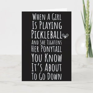 Funny Pickleball Cards For Her Women Girls