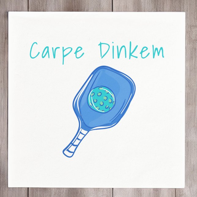 Funny Pickleball Carpe Dinkem Humour Napkin (Creator Uploaded)