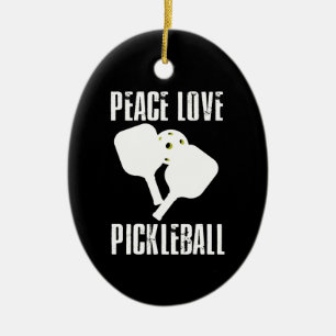 Funny Pickleball Ceramic Ornament