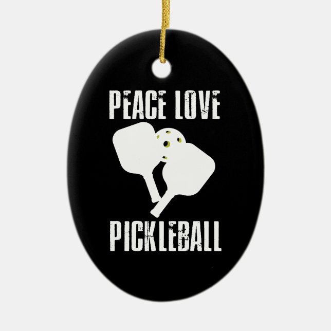 Funny Pickleball  Ceramic Ornament (Front)
