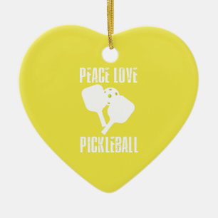 Funny Pickleball Ceramic Ornament