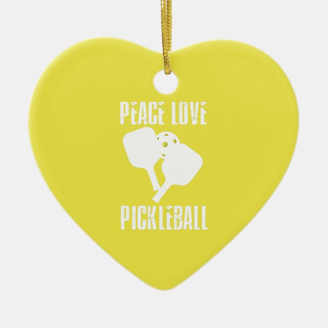 Funny Pickleball Ceramic Ornament (Front)