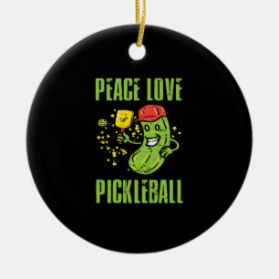 Funny Pickleball Ceramic Ornament