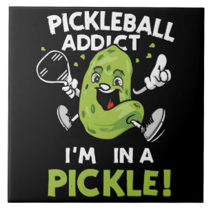 Funny-Pickleball Ceramic Tile