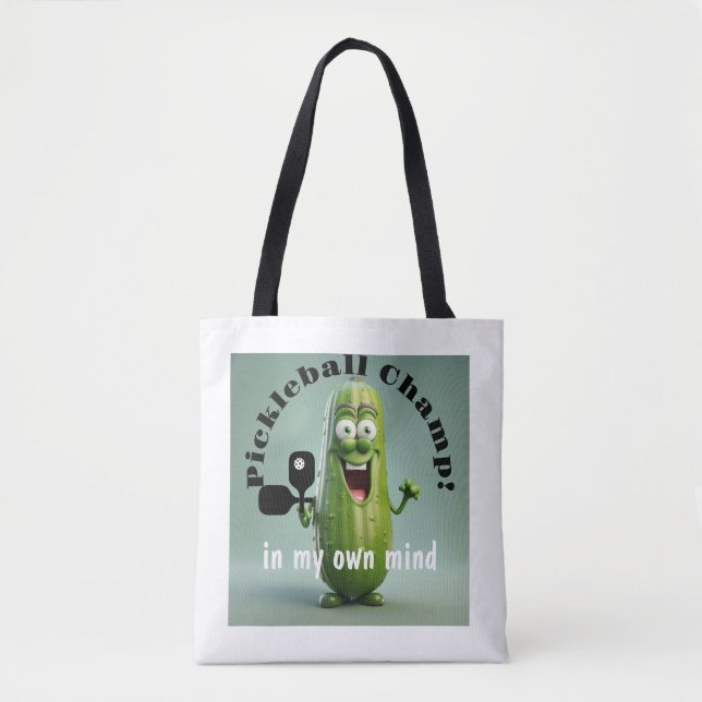 Funny Pickleball Champ Tote Bag (Front)