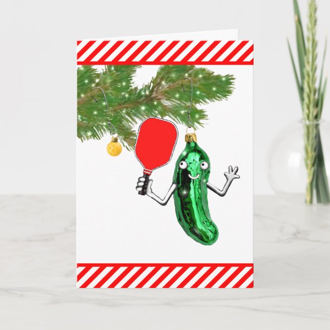 Funny Pickleball Christmas Card (Front)