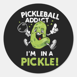 Funny-Pickleball Classic Round Sticker