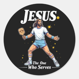 Funny Pickleball Classic Round Sticker