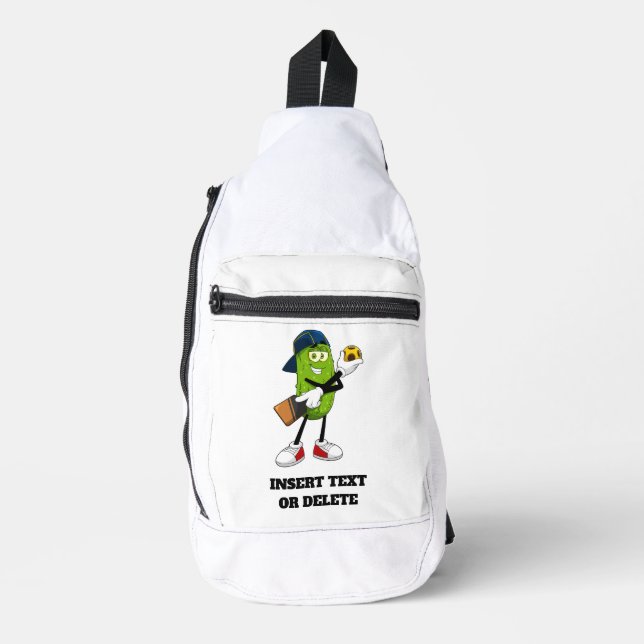 Funny Pickleball Custom Name Sports Print Backpack (Front)