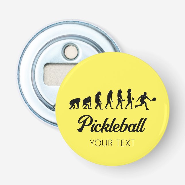 Funny Pickleball Evolution Personalised Bottle Opener (Front)