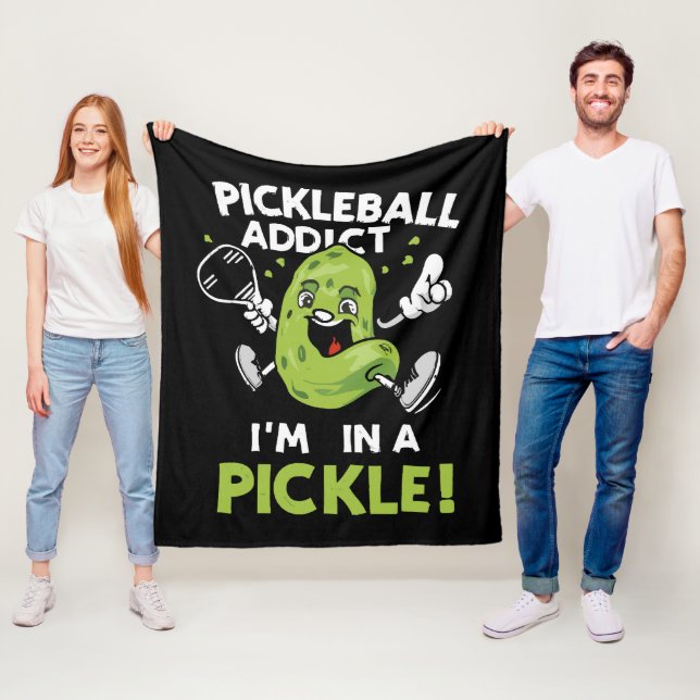 Funny-Pickleball Fleece Blanket (In Situ)