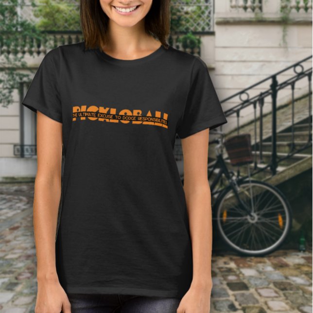 Funny Pickleball for Women and Mum orange slogan T-Shirt (Creator Uploaded)