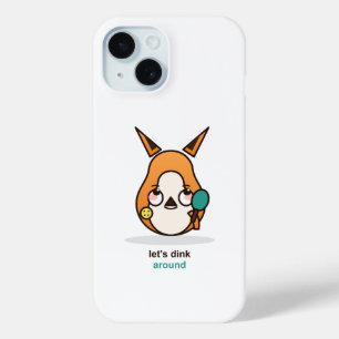 Funny Pickleball Fox Lets Dink Around iPhone 15 Case