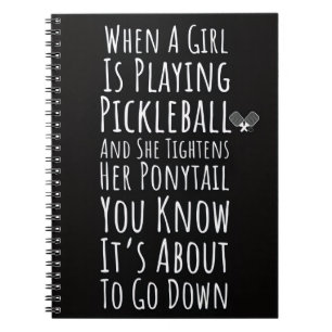 Funny Pickleball Gifts For Teen Girls Player Notebook