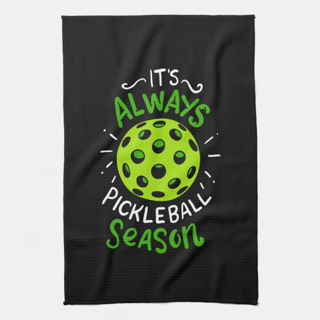 Funny Pickleball Gifts Tea Towel (Vertical)