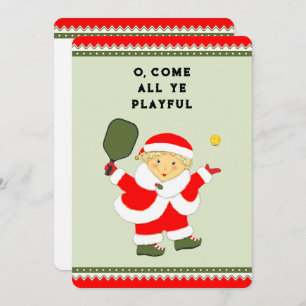Funny Pickleball Holiday Christmas Cards