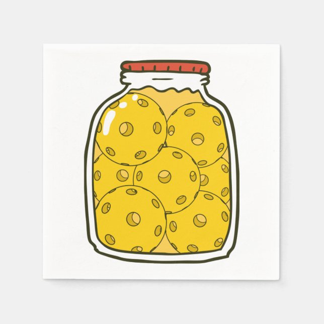 Funny Pickleball Jar Napkin (Front)