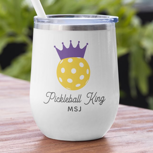 Funny Pickleball King Personalised Monogram Name (Creator Uploaded)