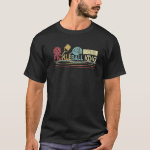 Funny Pickleball King Pickleball Player Dink Retro T-Shirt