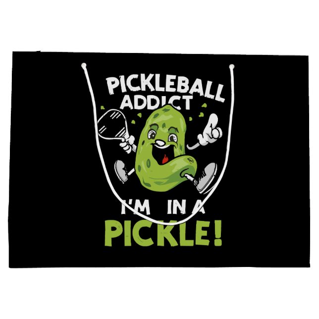 Funny-Pickleball Large Gift Bag (Back)