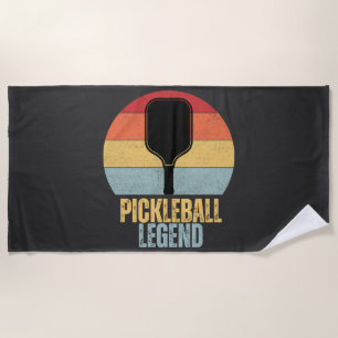 Funny Pickleball Legend Beach Towel