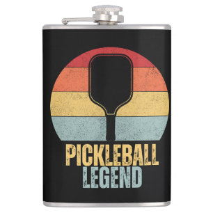Funny Pickleball Legend Hip Flask