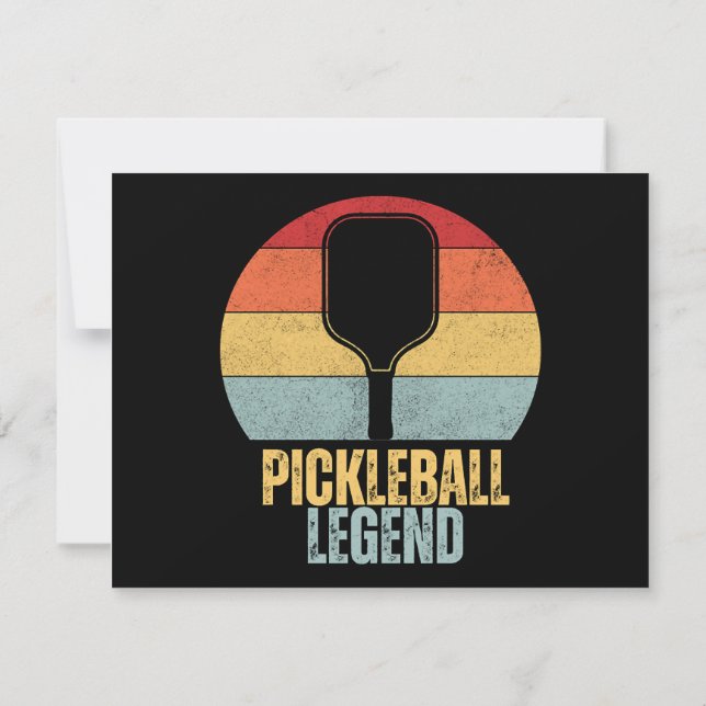 Funny Pickleball Legend Invitation (Back)