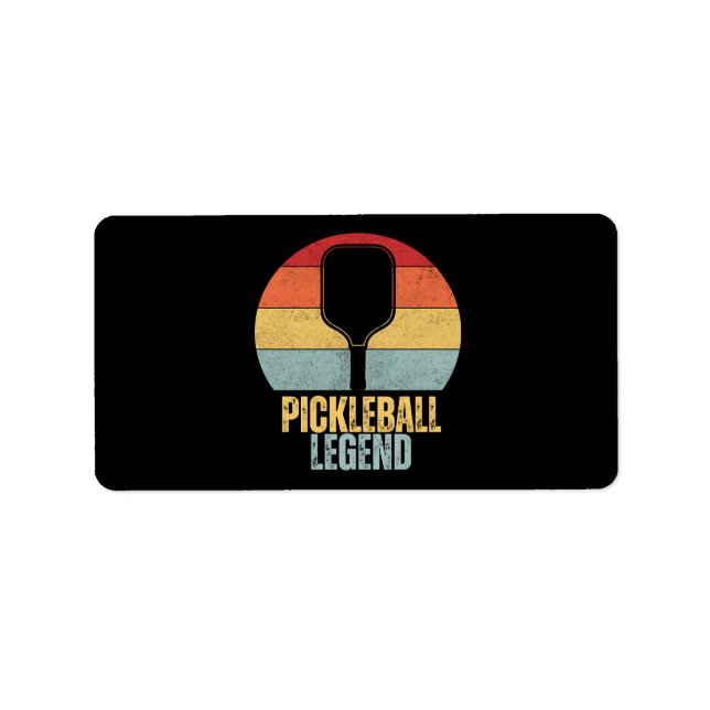 Funny Pickleball Legend Label (Front)