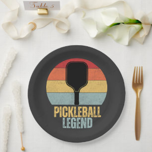 Funny Pickleball Legend Paper Plate