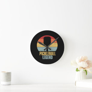 Funny Pickleball Legend Round Clock
