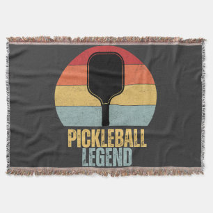 Funny Pickleball Legend Throw Blanket